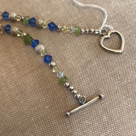 Handmade Lampwork Glass/Sterling/Crystal Necklace - Picture 8 of 8